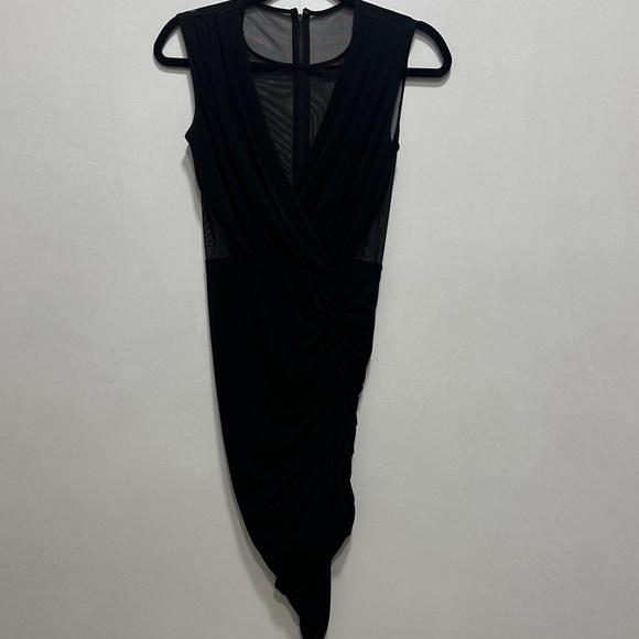 bcbg asymmetrical black dress Tarik Ediz 53100 Crepe Fabric Sweetheart Neckline Asymmetrical Long Dr  B  Chic Fashions